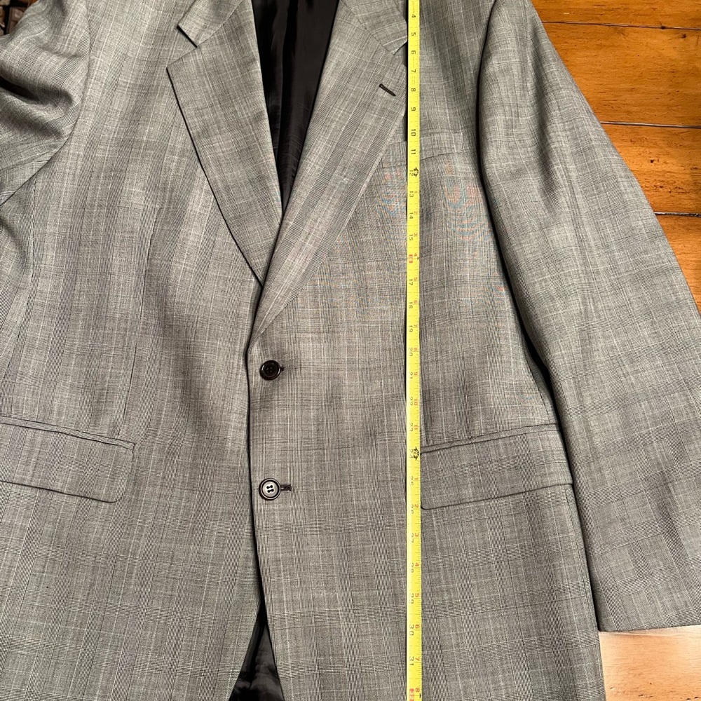 Issimo Italian Men's Gray  Plaid Suit 48L - Picture 12 of 16